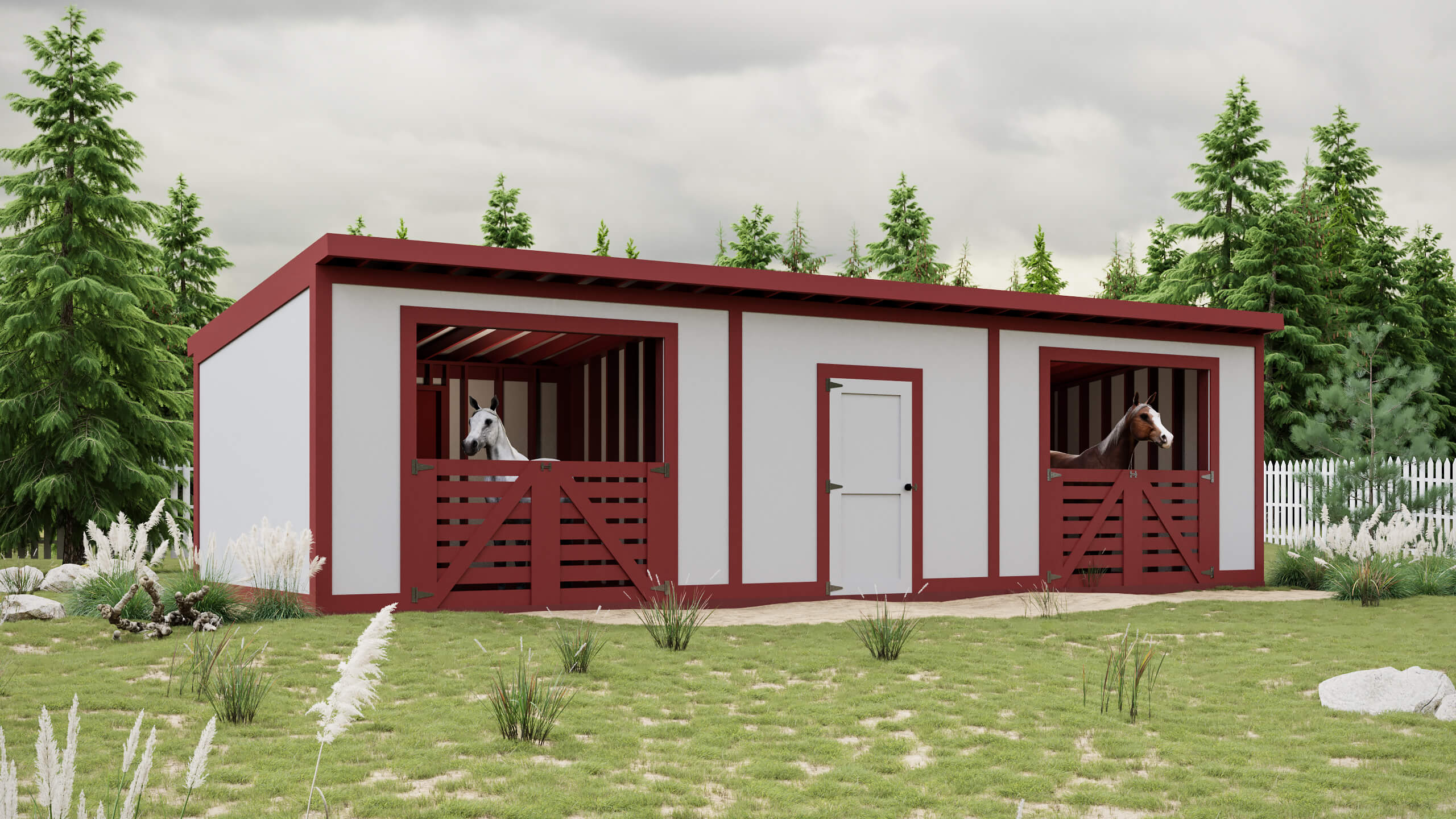 Horse Barn Plans 704