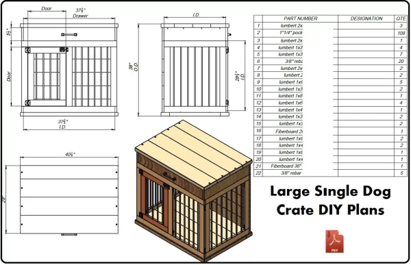 Medium Single Dog Kennel TV